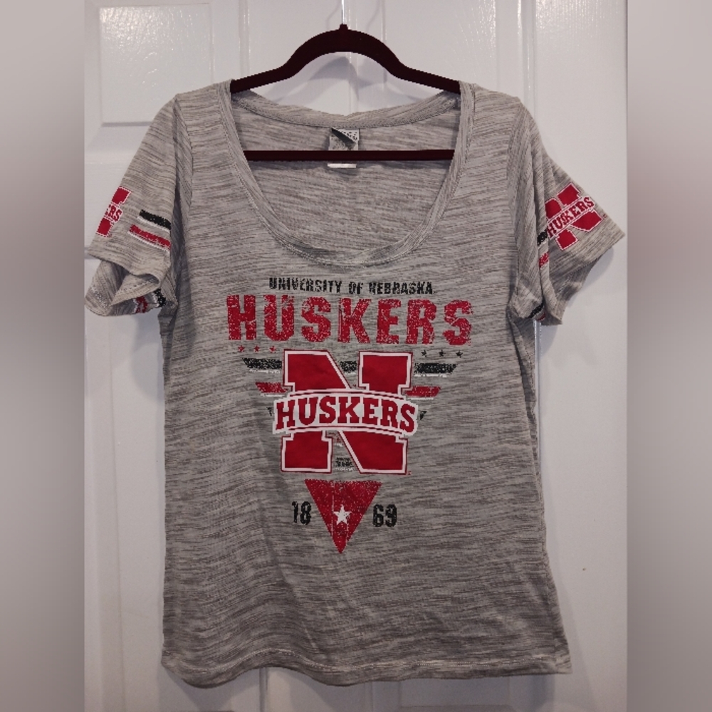 Nebraska Gray Huskers Women's Top XL
